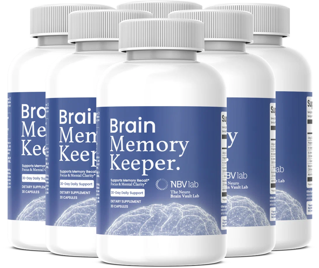 Brain Memory Keeper 6 bottle pack - 180-day best value supply with 2 free bonuses